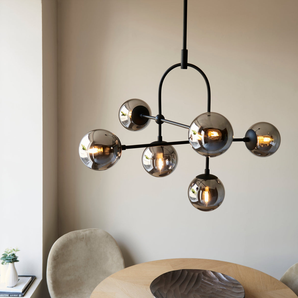Amos Penthouse Pendant Chandelier Black – from Amos Lighting + Home