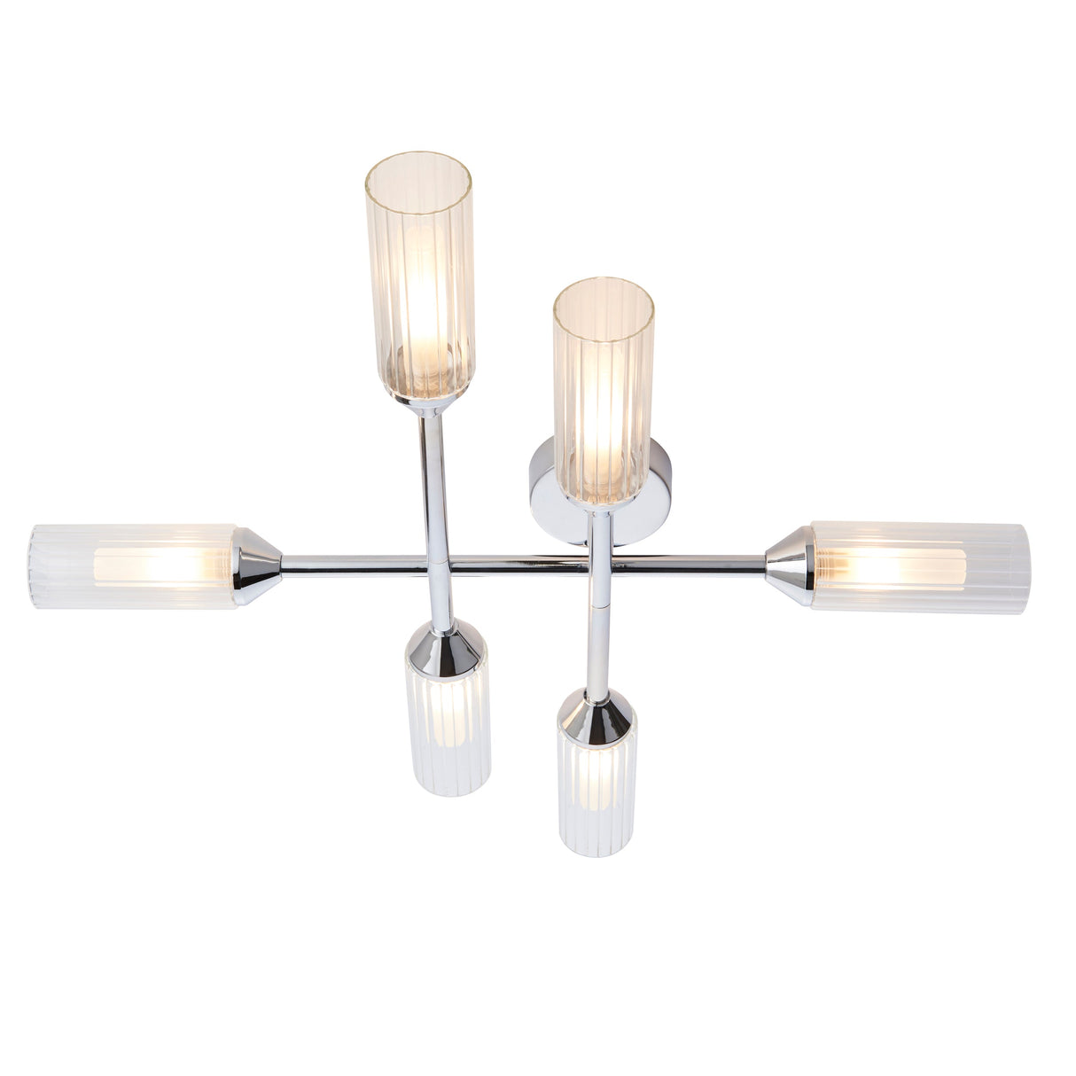 Amos Pluto 6 Arm Bathroom Ceiling Light Chrome – from Amos Lighting + Home
