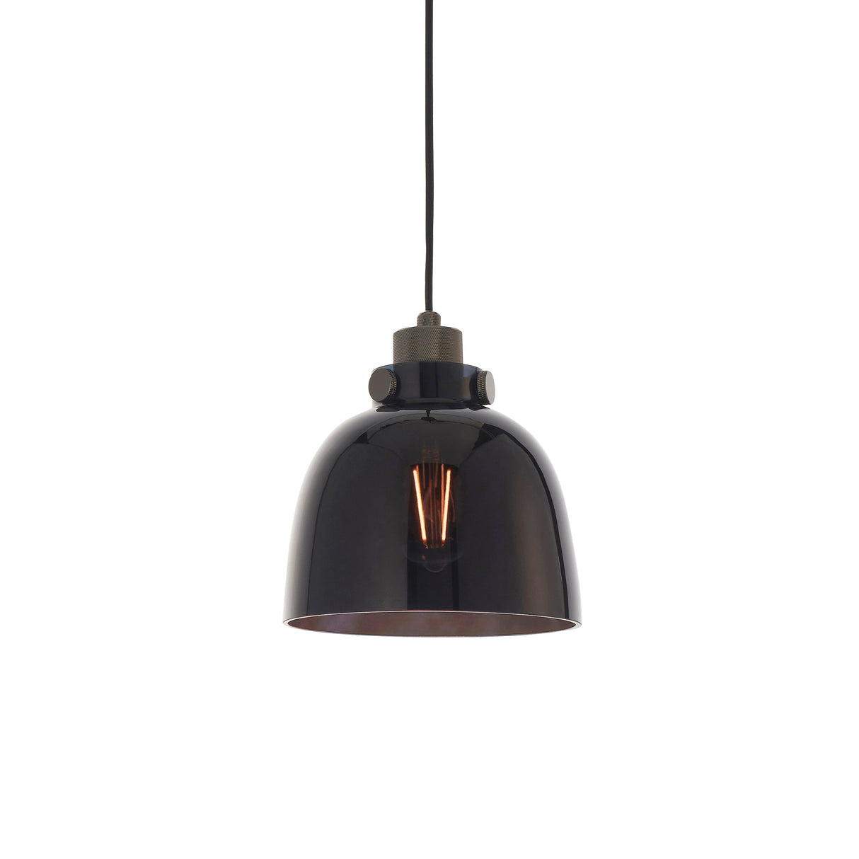 Amos Soho Pendant Black Tinted Glass – from Amos Lighting + Home