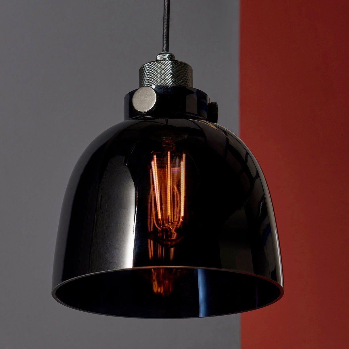Amos Soho Pendant Black Tinted Glass – from Amos Lighting + Home