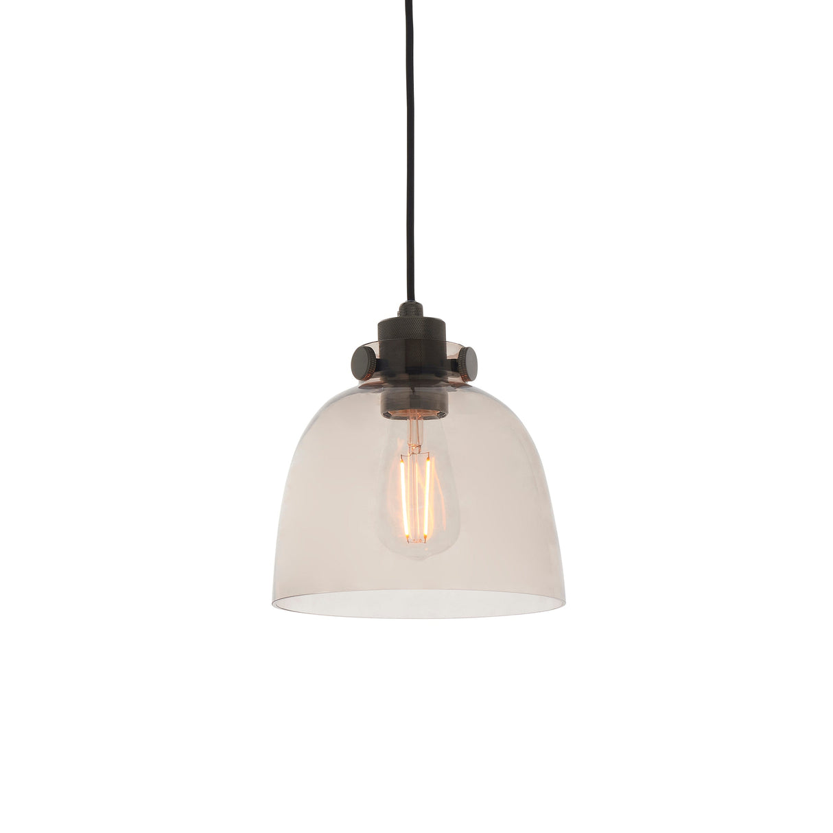 Amos Soho Pendant Smokey Grey Tinted Glass – from Amos Lighting + Home