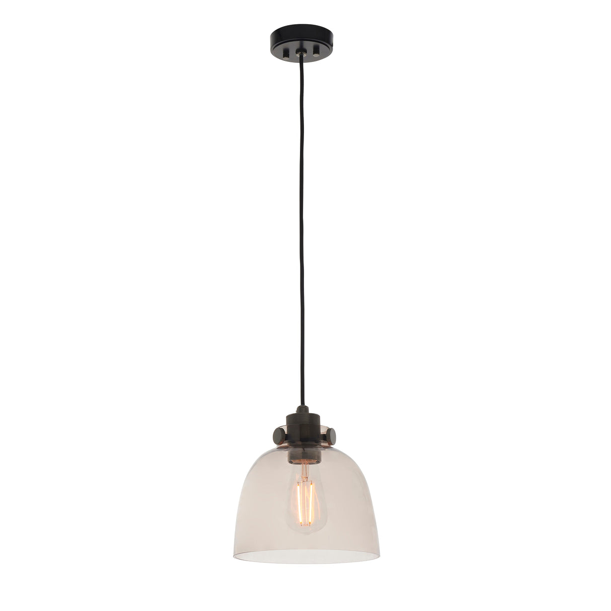 Amos Soho Pendant Smokey Grey Tinted Glass – from Amos Lighting + Home