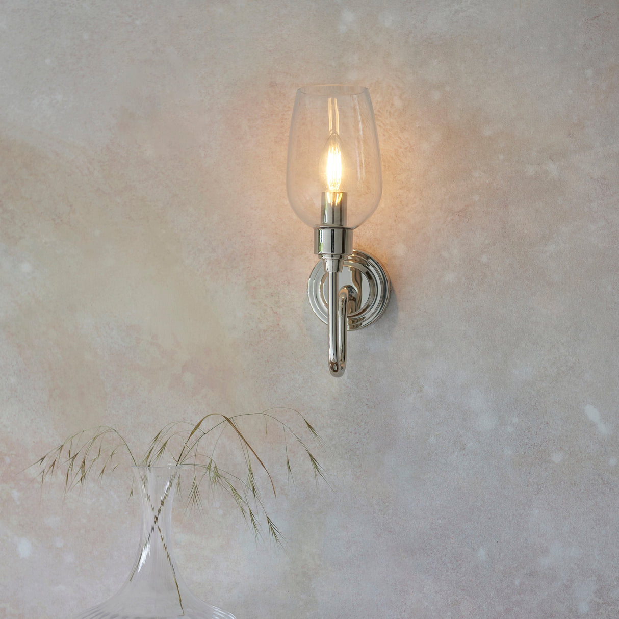 Amos Turret Single Wall Light Polished Nickel – from Amos Lighting + Home