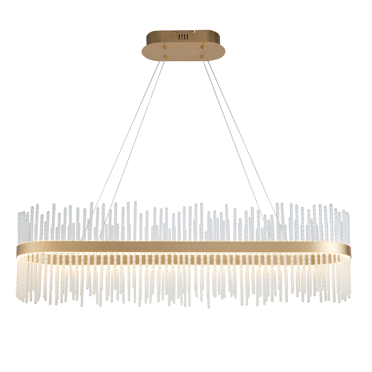 Amos Vanburgh Bar Chandelier Brushed Gold – from Amos Lighting + Home
