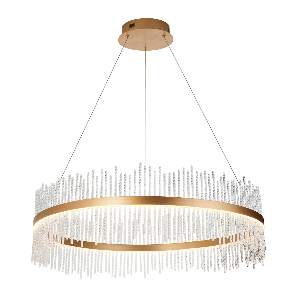Amos Vanburgh Large Pendant Chandelier Brushed Gold – from Amos Lighting + Home