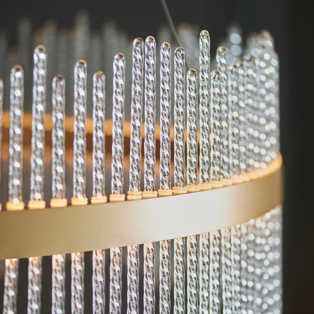 Amos Vanburgh Large Pendant Chandelier Brushed Gold – from Amos Lighting + Home