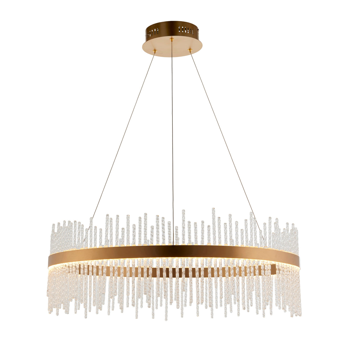Amos Vanburgh Medium Pendant Brushed Gold – from Amos Lighting + Home