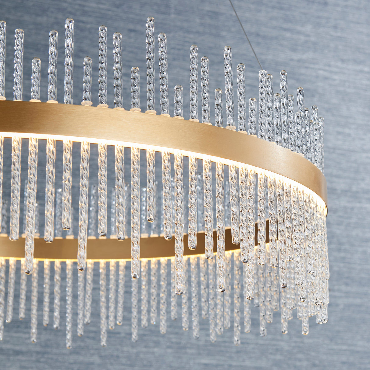 Amos Vanburgh Medium Pendant Brushed Gold – from Amos Lighting + Home