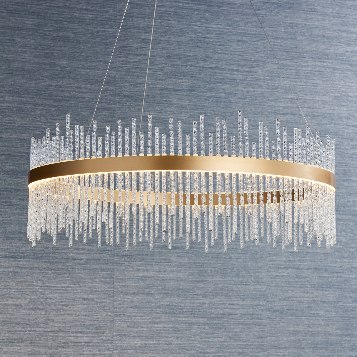 Amos Vanburgh Medium Pendant Brushed Gold – from Amos Lighting + Home