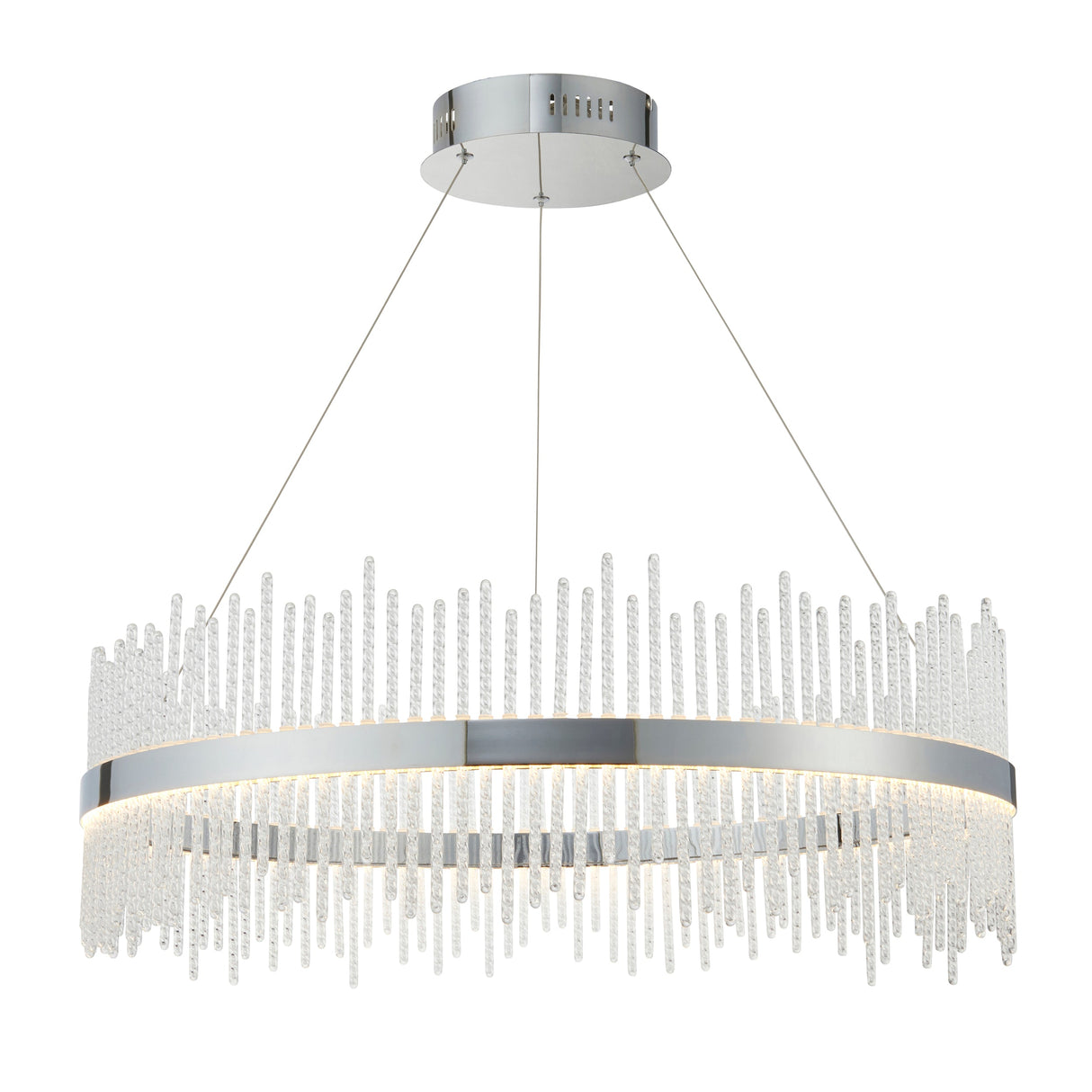 Amos Vanburgh Medium Pendant Chandelier Chrome – from Amos Lighting + Home