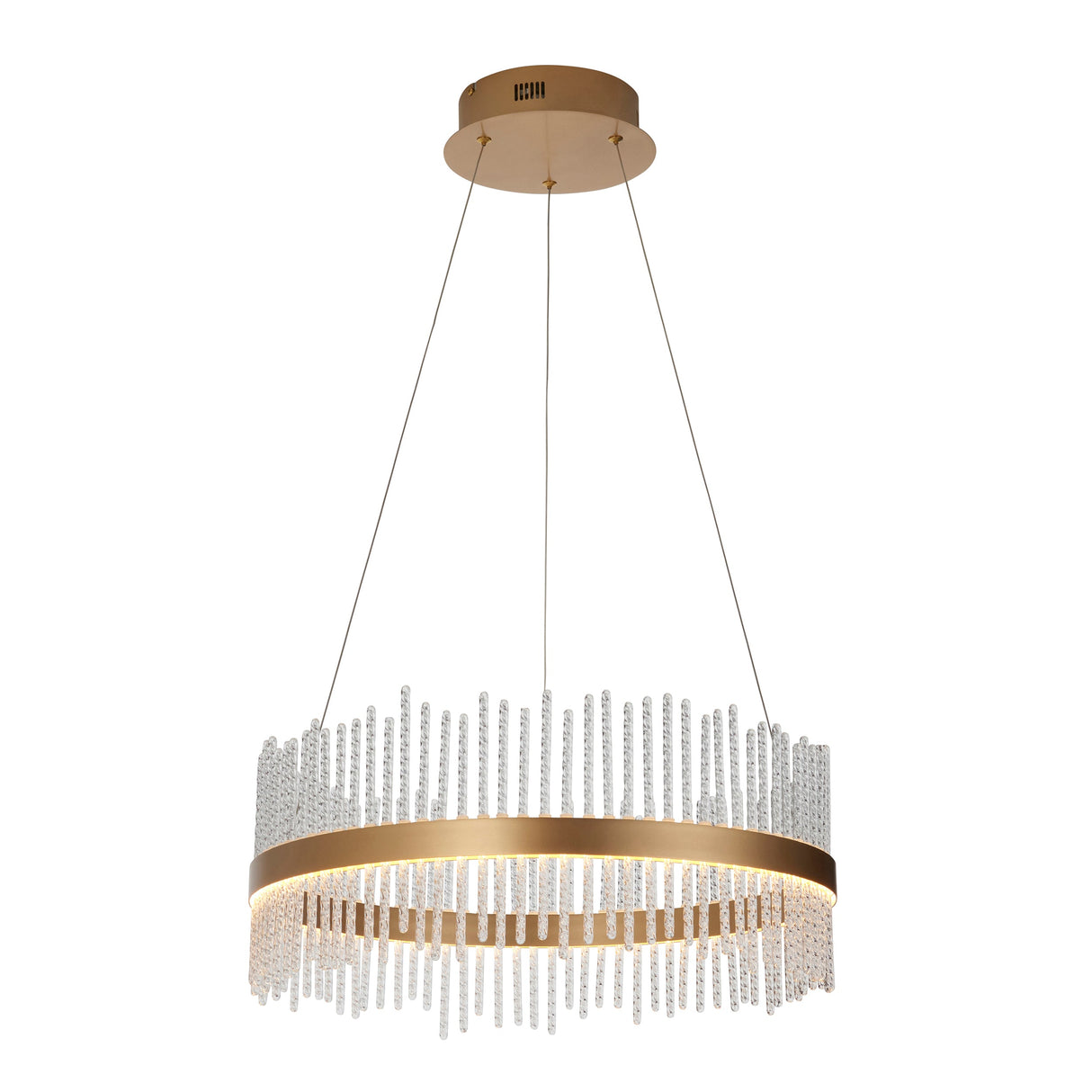 Amos Vanburgh Small Pendant Chandelier Brushed Gold – from Amos Lighting + Home