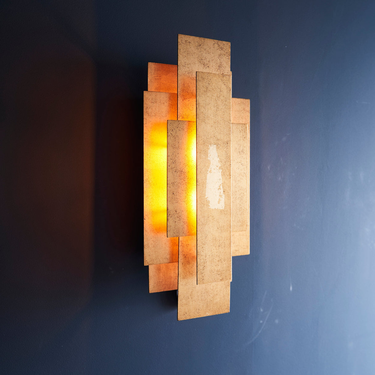 Amos Vaughn Wall Light Gold Leaf – from Amos Lighting + Home