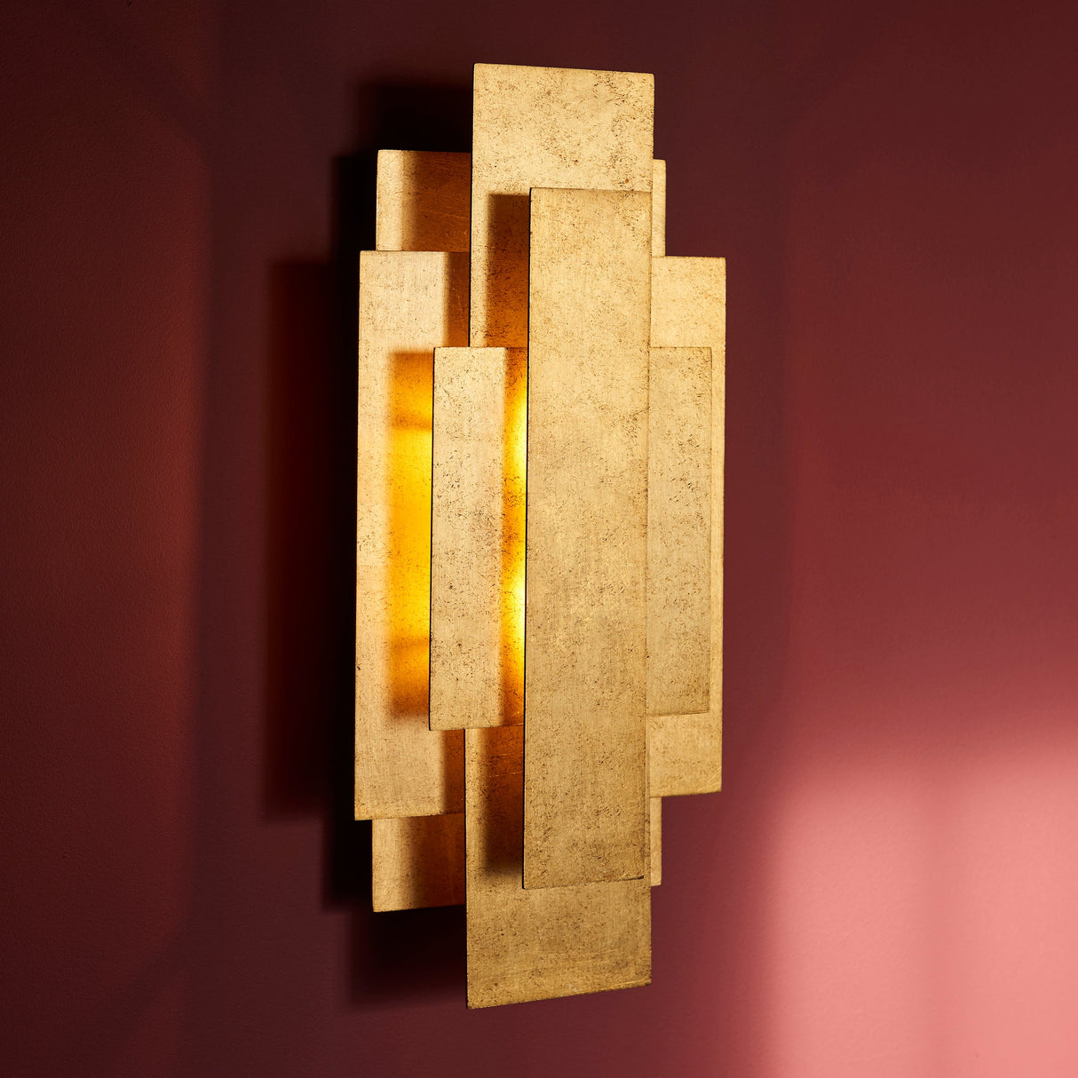 Amos Vaughn Wall Light Gold Leaf – from Amos Lighting + Home
