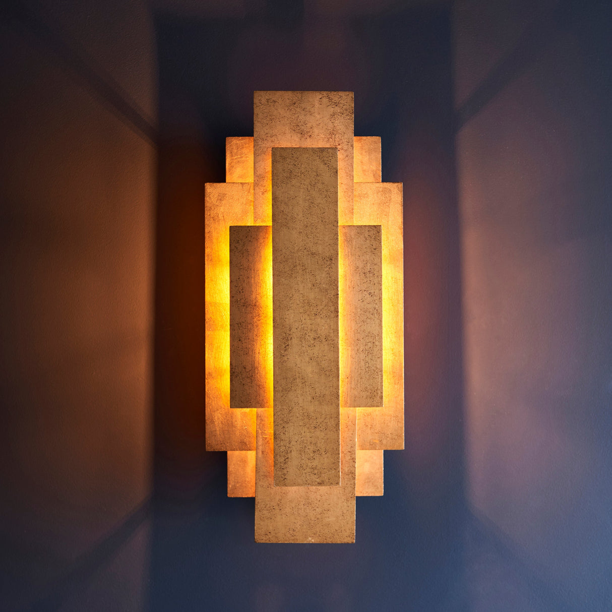 Amos Vaughn Wall Light Gold Leaf – from Amos Lighting + Home