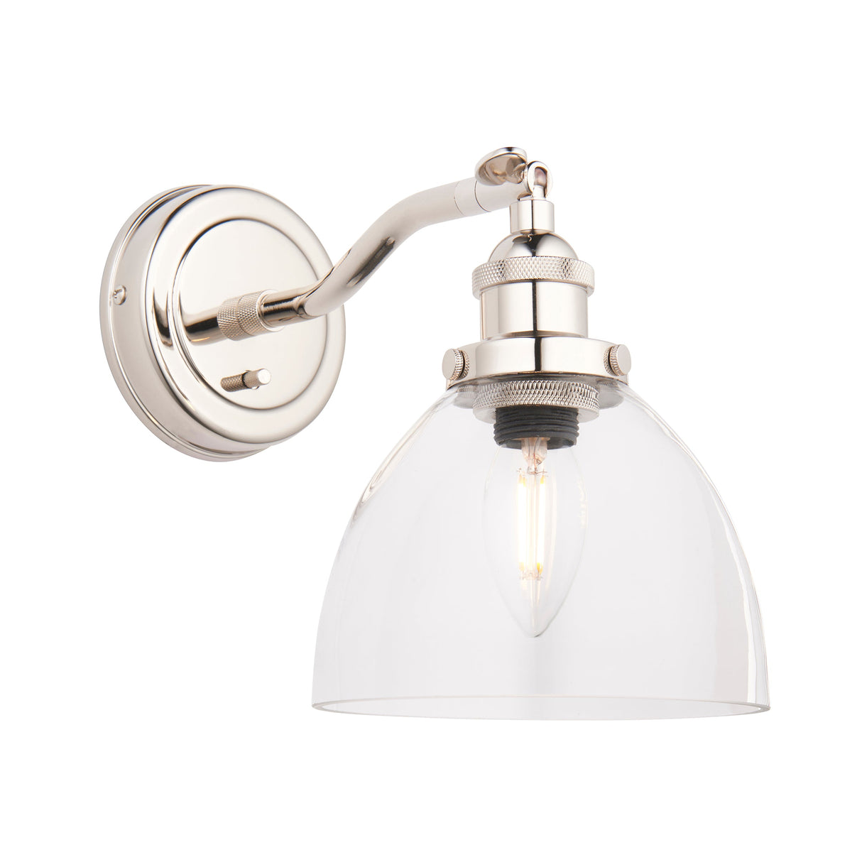 Amos Vermont Wall Light Polished Nickel – from Amos Lighting + Home