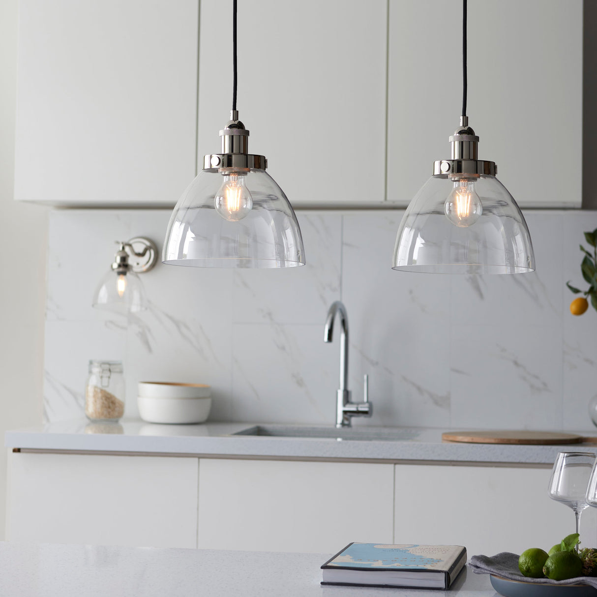 Amos Vermont Wall Light Polished Nickel – from Amos Lighting + Home