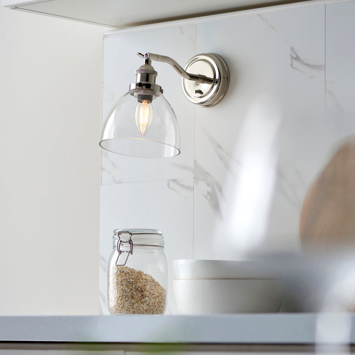 Amos Vermont Wall Light Polished Nickel – from Amos Lighting + Home