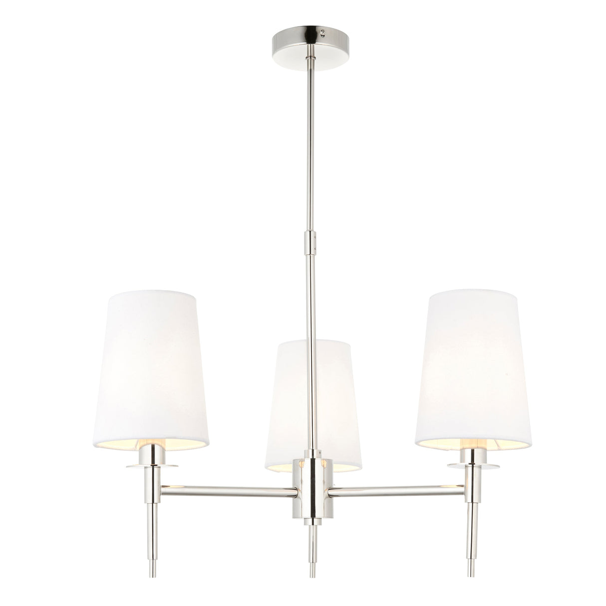 Amos Westminster 3 Light Chandelier Bright Nickel – from Amos Lighting + Home
