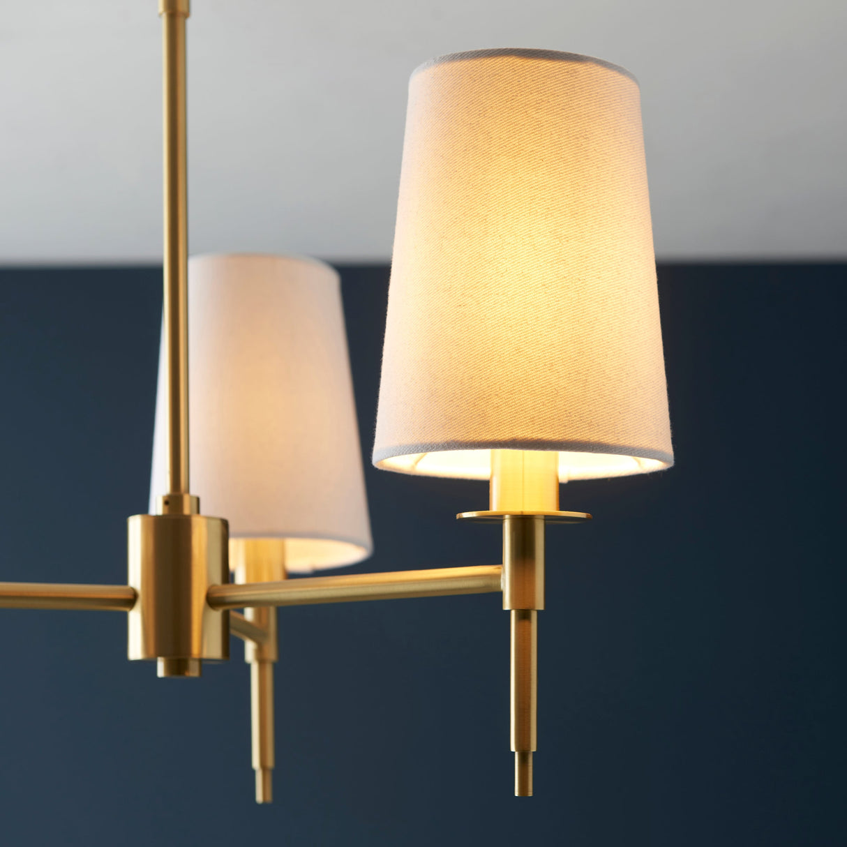 Amos Westminster 3 Light Chandelier Satin Brass – from Amos Lighting + Home