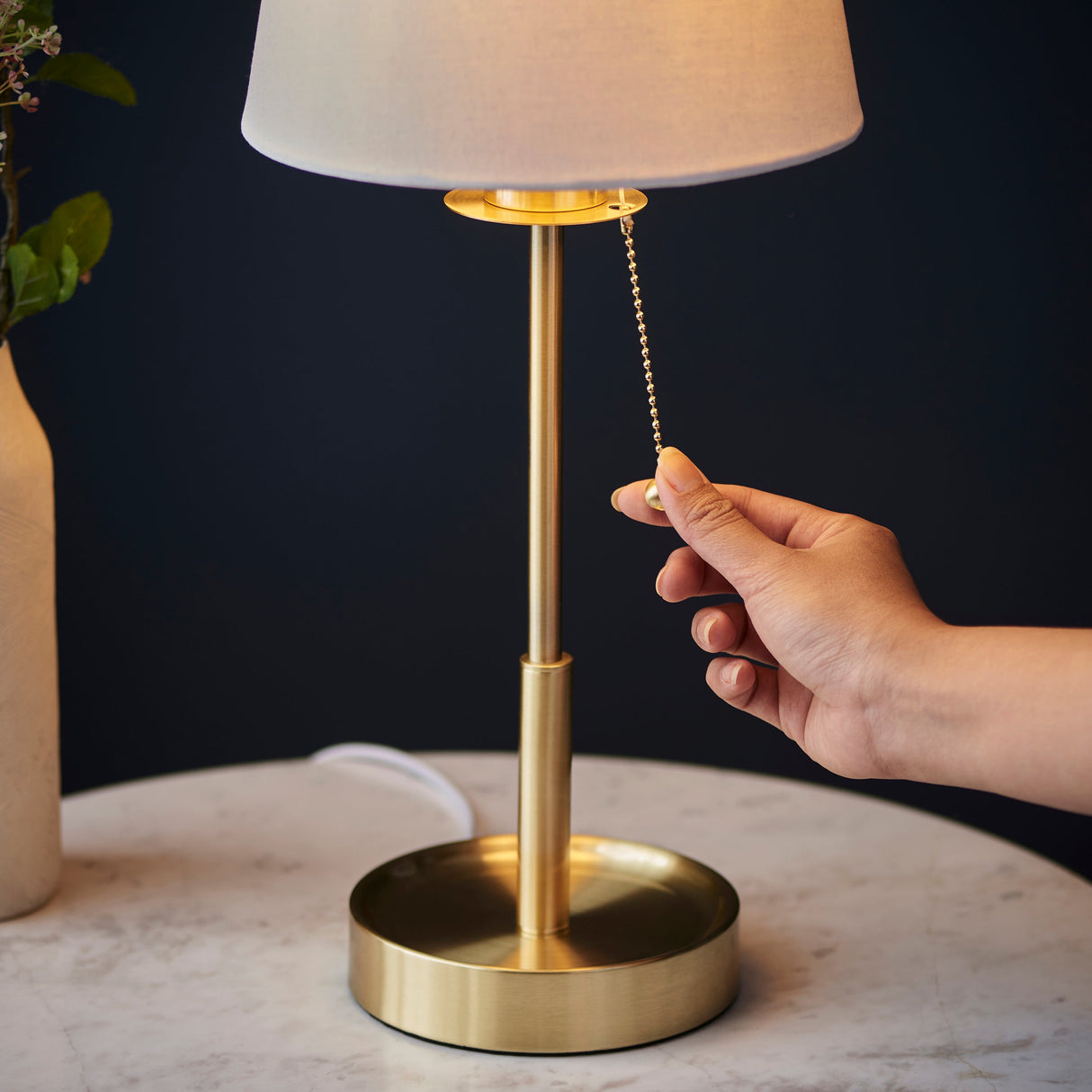 Amos Westminster Table Lamp Satin Brass – from Amos Lighting + Home