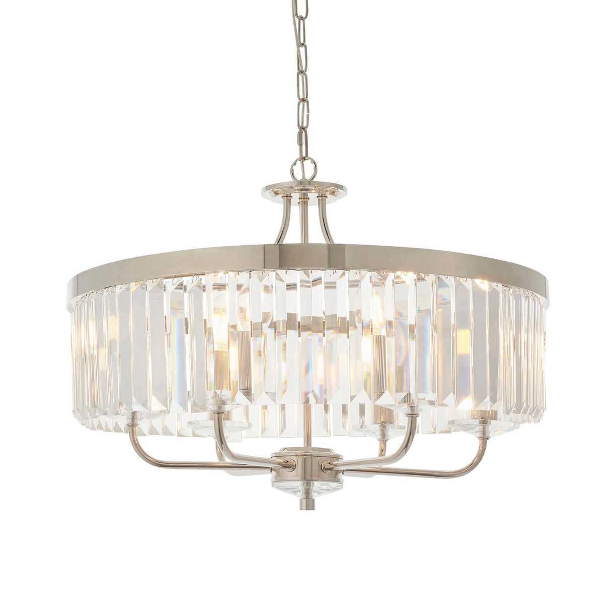 Amos Windsor Chandelier Bright Nickel – from Amos Lighting + Home