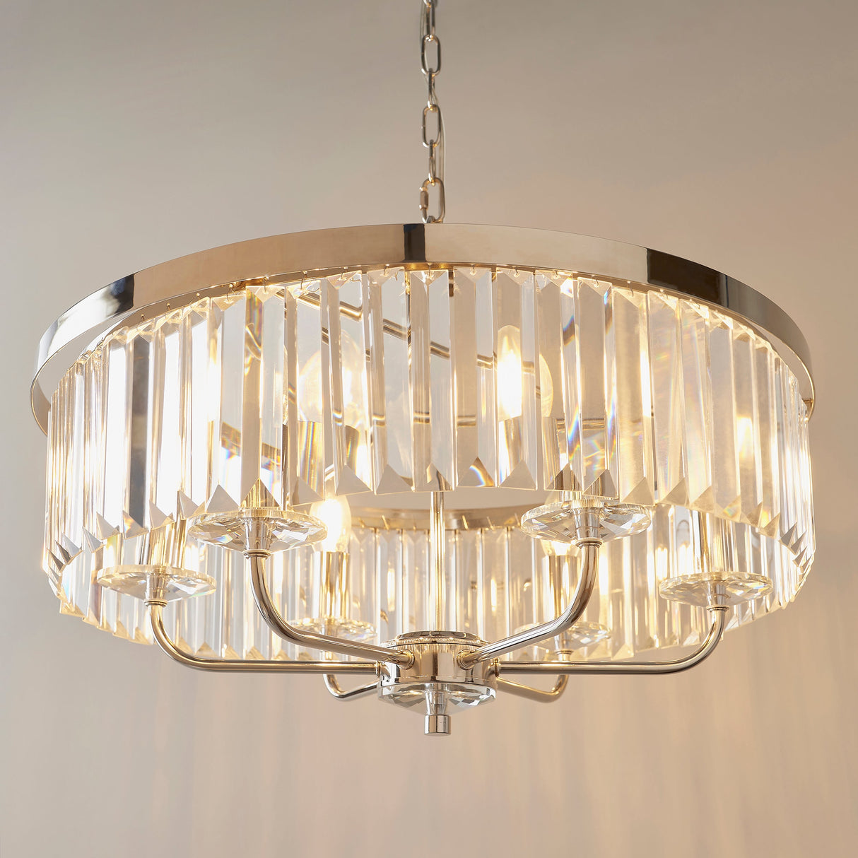 Amos Windsor Chandelier Bright Nickel – from Amos Lighting + Home