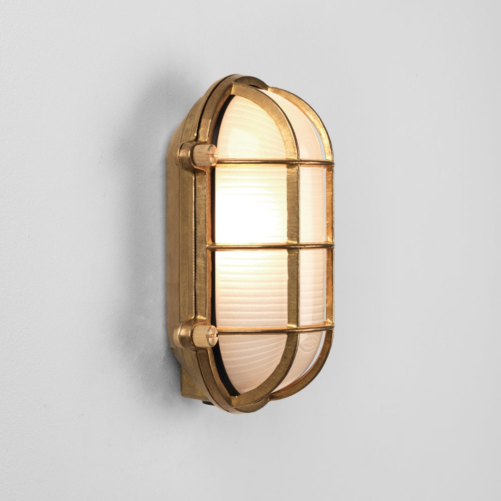 Astro Thurso Oval Outdoor Wall Light Brass – from Amos Lighting + Home