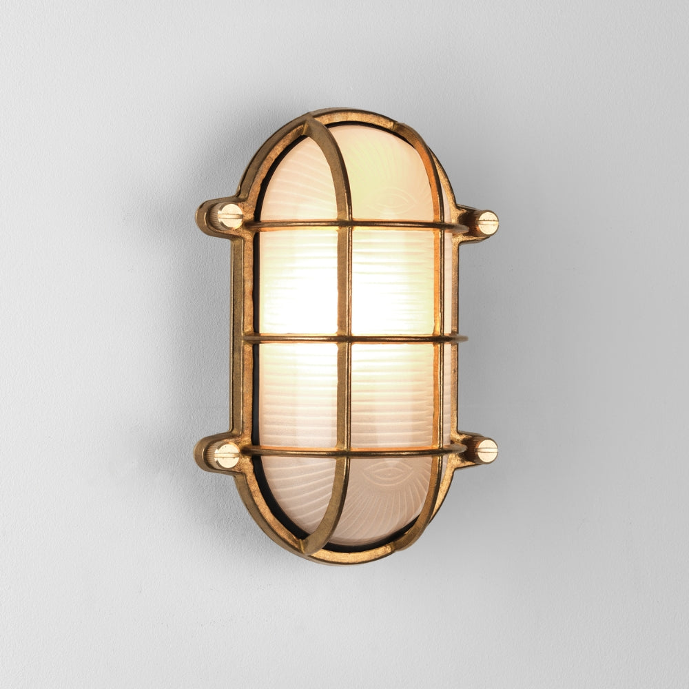 Astro Thurso Oval Outdoor Wall Light Brass – from Amos Lighting + Home
