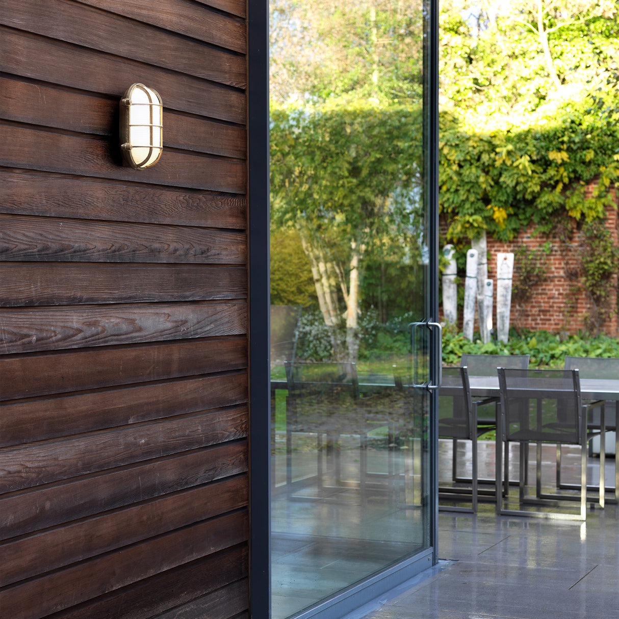 Astro Thurso Round Outdoor Wall Light Brass – from Amos Lighting + Home