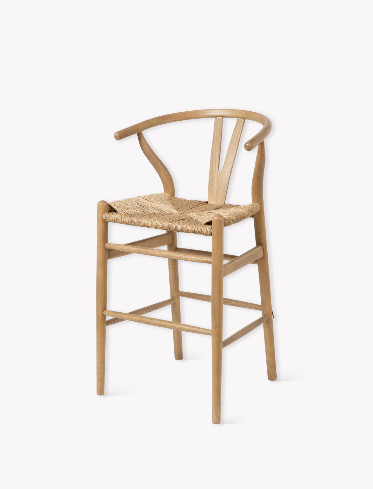 Garden Trading Chilthorne Wishbone Bar Stool Ash Wood, Natural