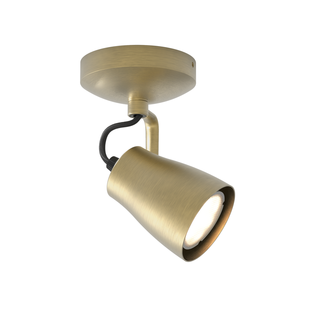 Astro Juno Single Matt Brushed Brass Interior Spotlight