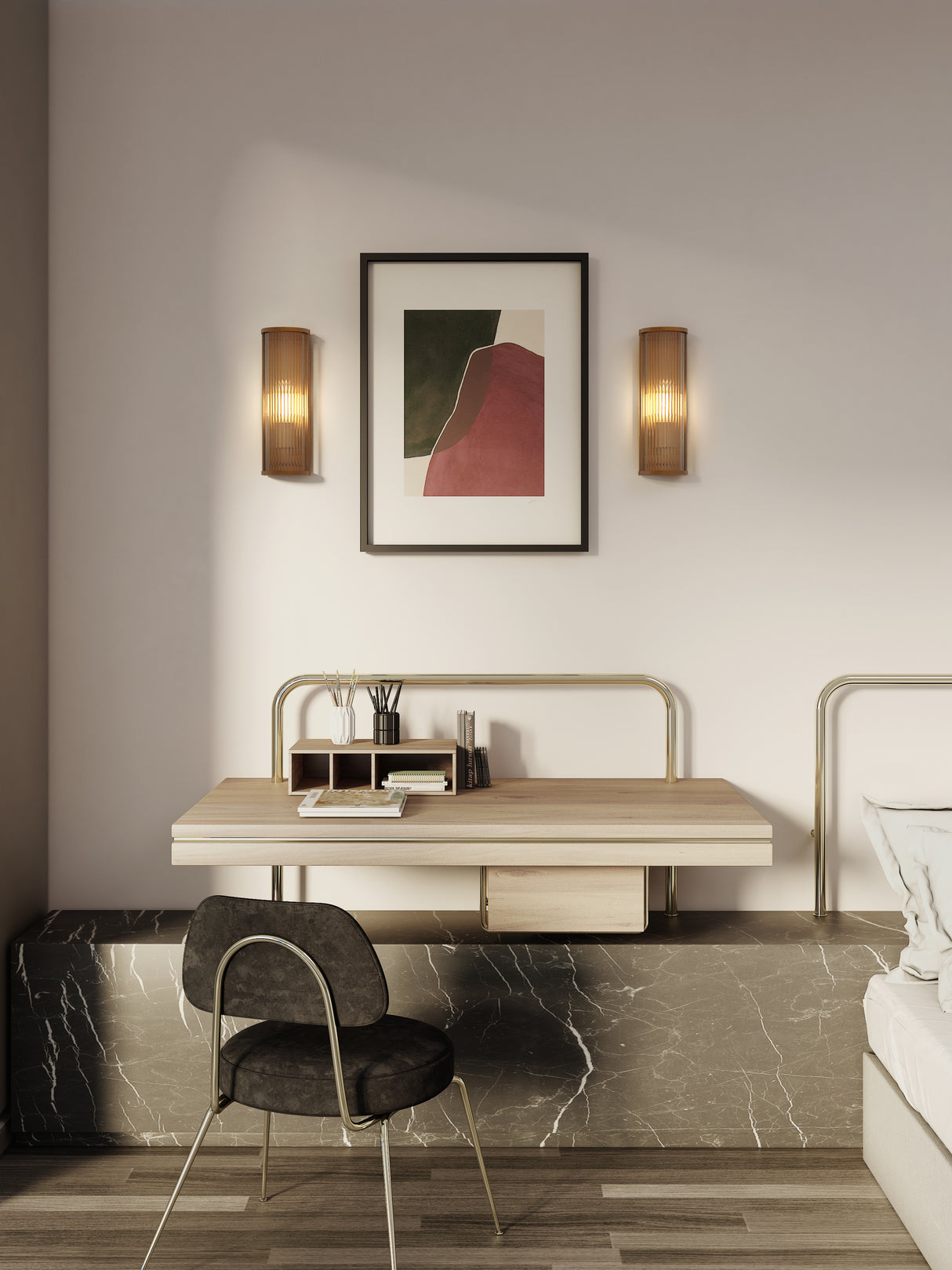 Astro Avignon Round 375 Antique Brass Interior Wall Light