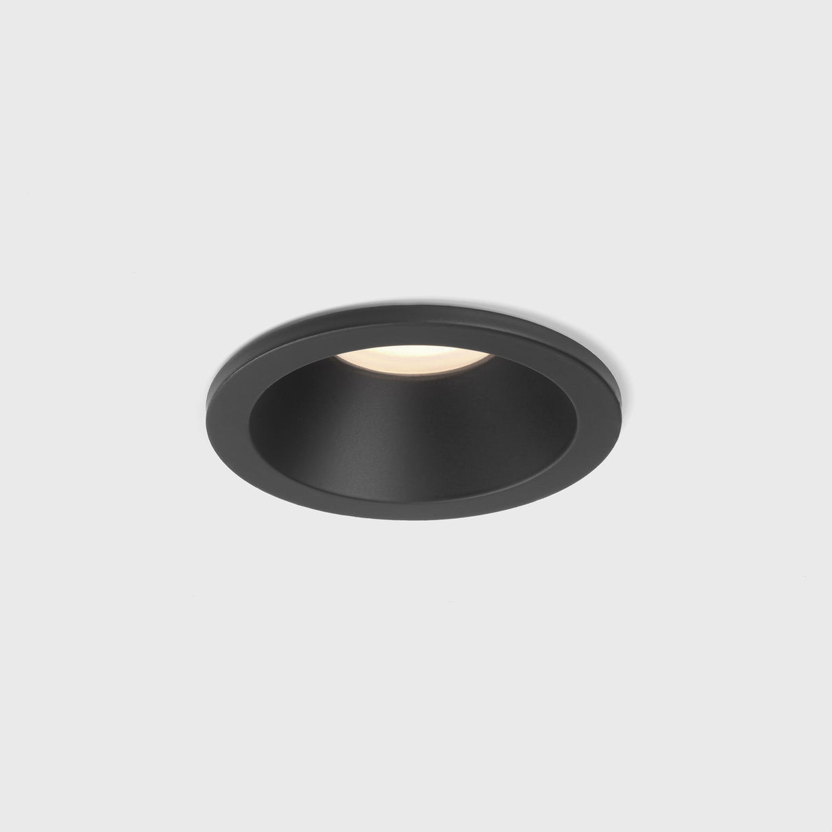Astro Minima Round Fixed IP65 Matt Black Bathroom Downlight
