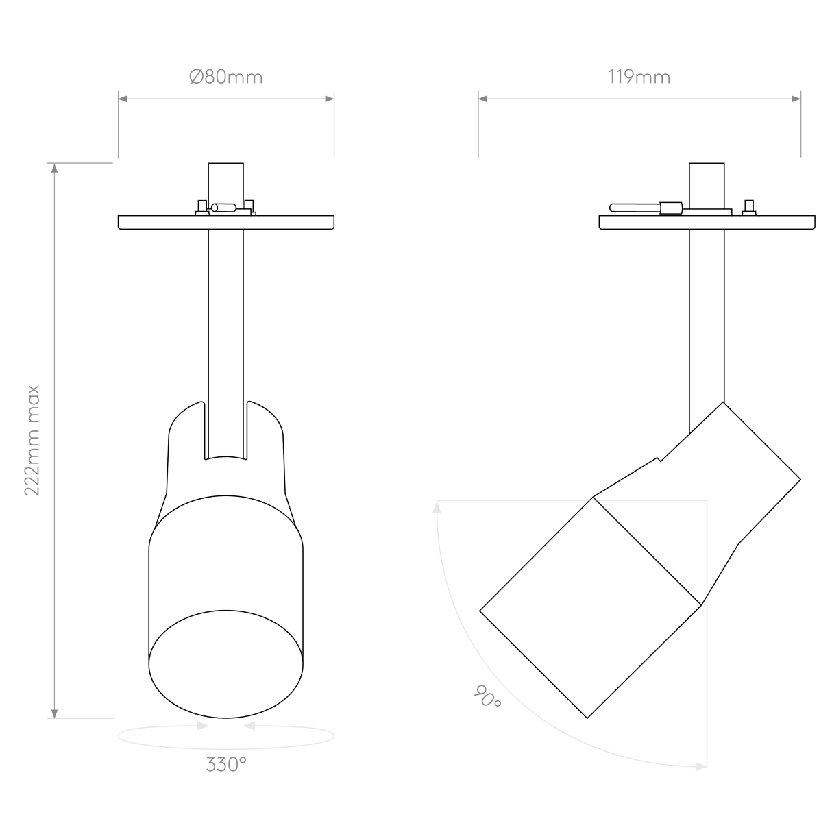 Astro Apollo 100 Recessed Textured White Interior Spotlight