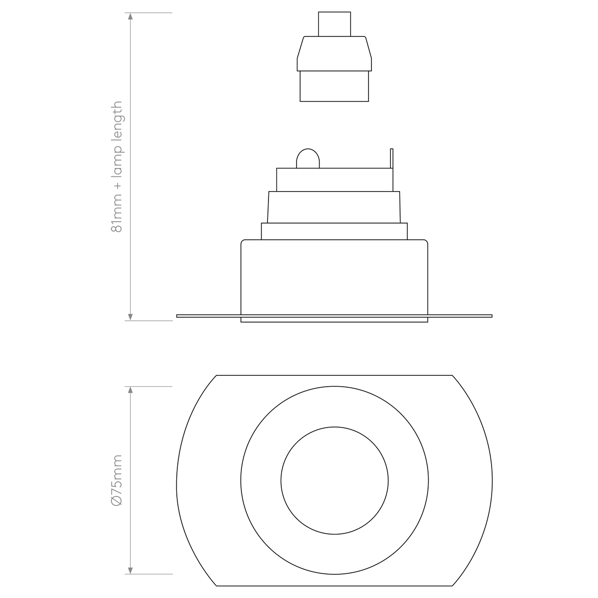 Astro Trimless Slimline Round Fixed Fire-Rated IP65 Matt White Bathroom Downlight