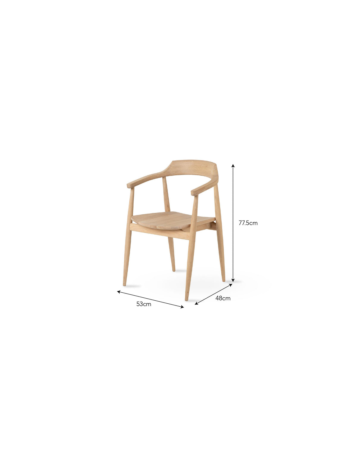 Garden Trading Ellwood Dining Chair Oak Wood