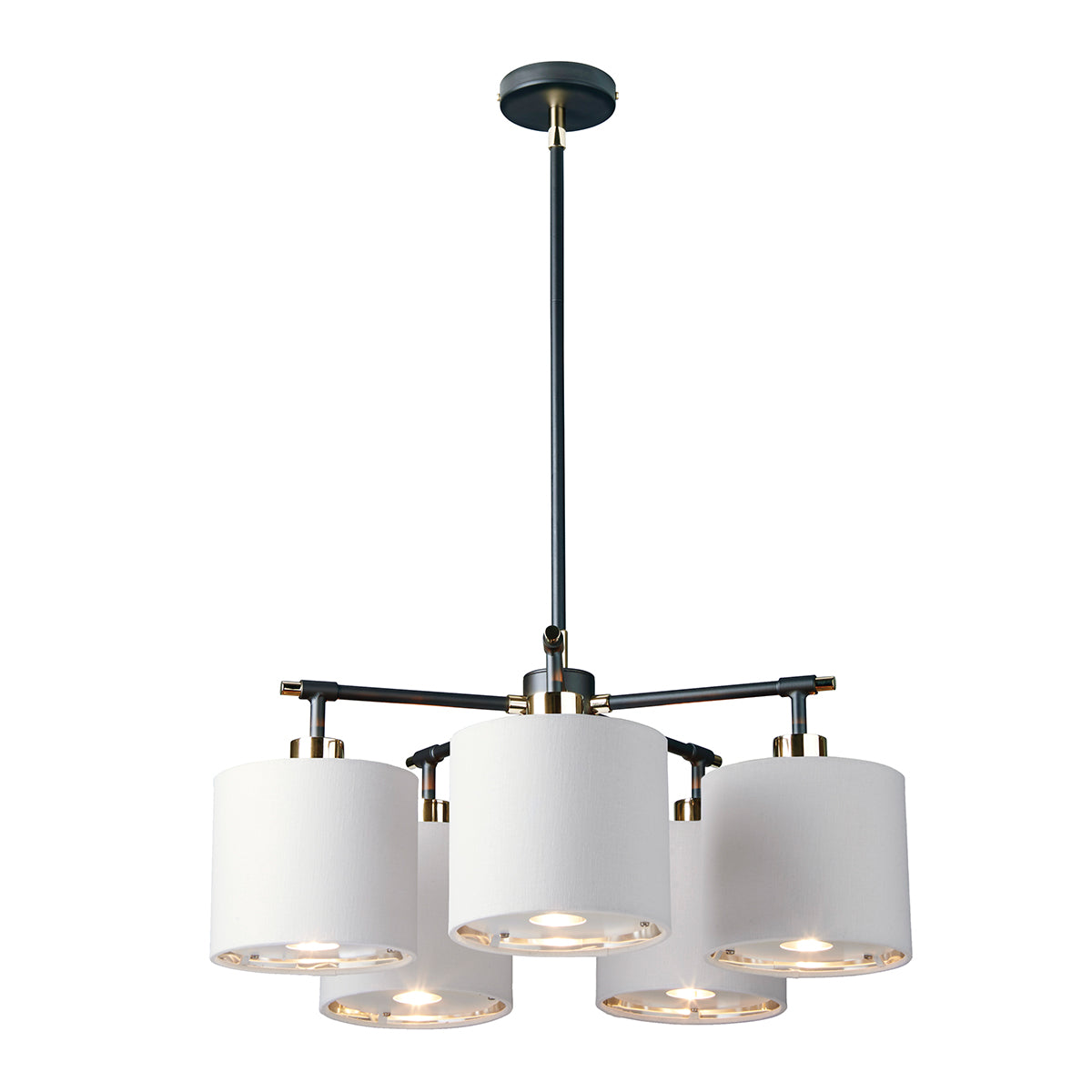 Elstead Balance 5 Light Chandelier Black