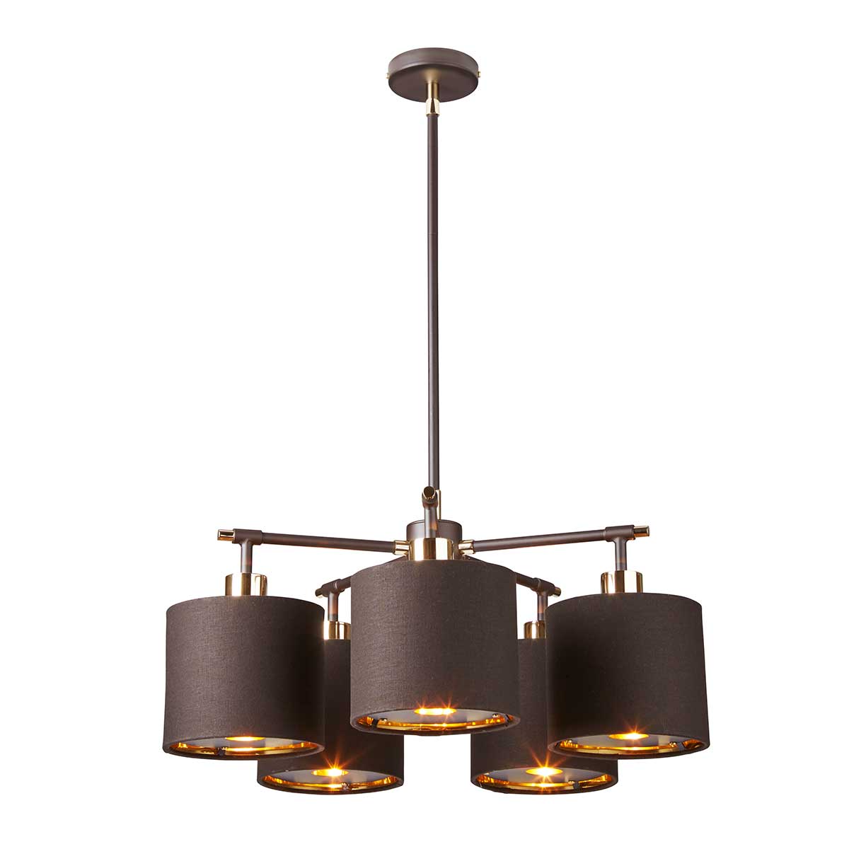 Elstead Balance 5 Light Chandelier Brown