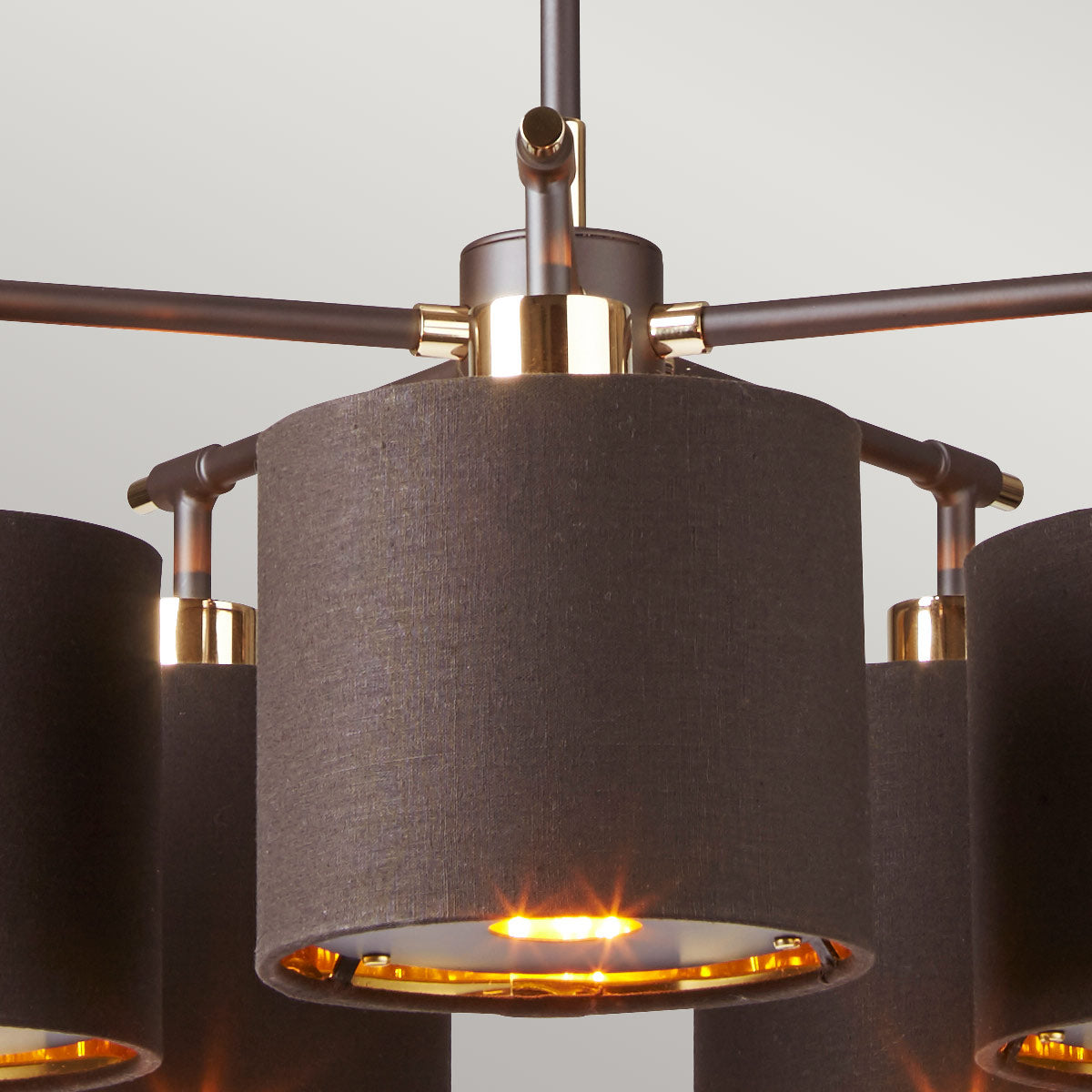 Elstead Balance 5 Light Chandelier Brown