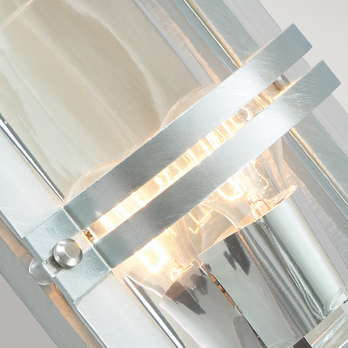 Norlys Basel Wall Light - Galvanised With Clear Glass