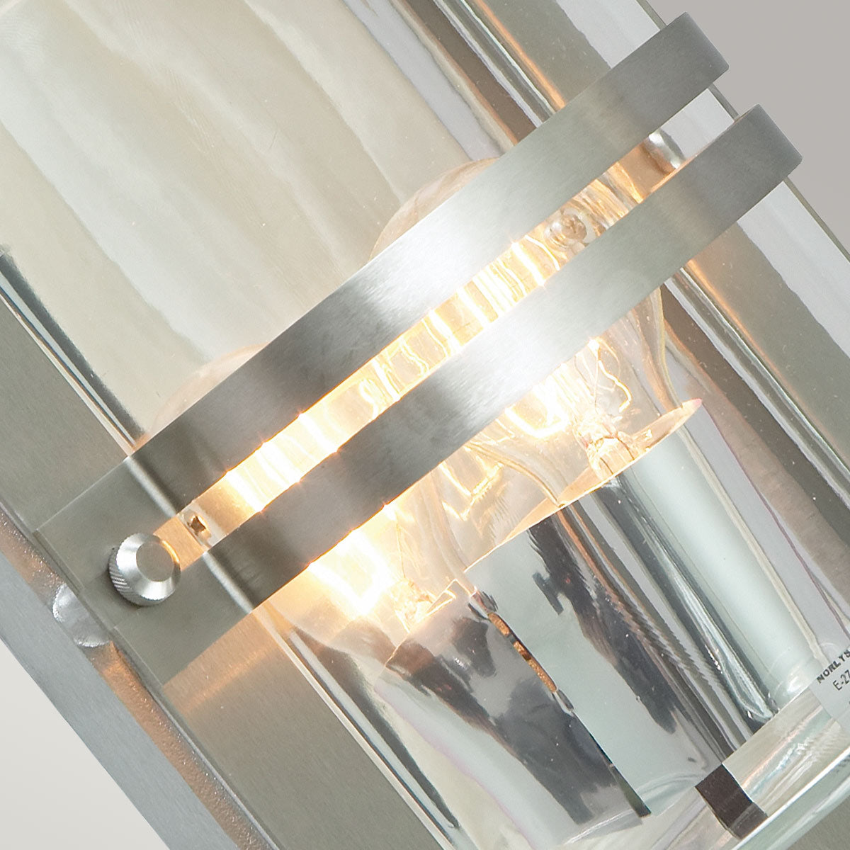 Norlys Basel Wall Light - Stainless Steel With Clear Glass