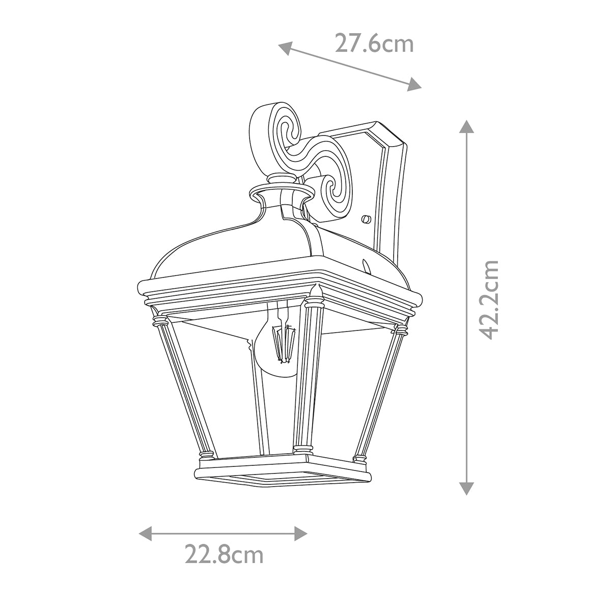 Elstead Bayview 1 Light Large Wall Lantern