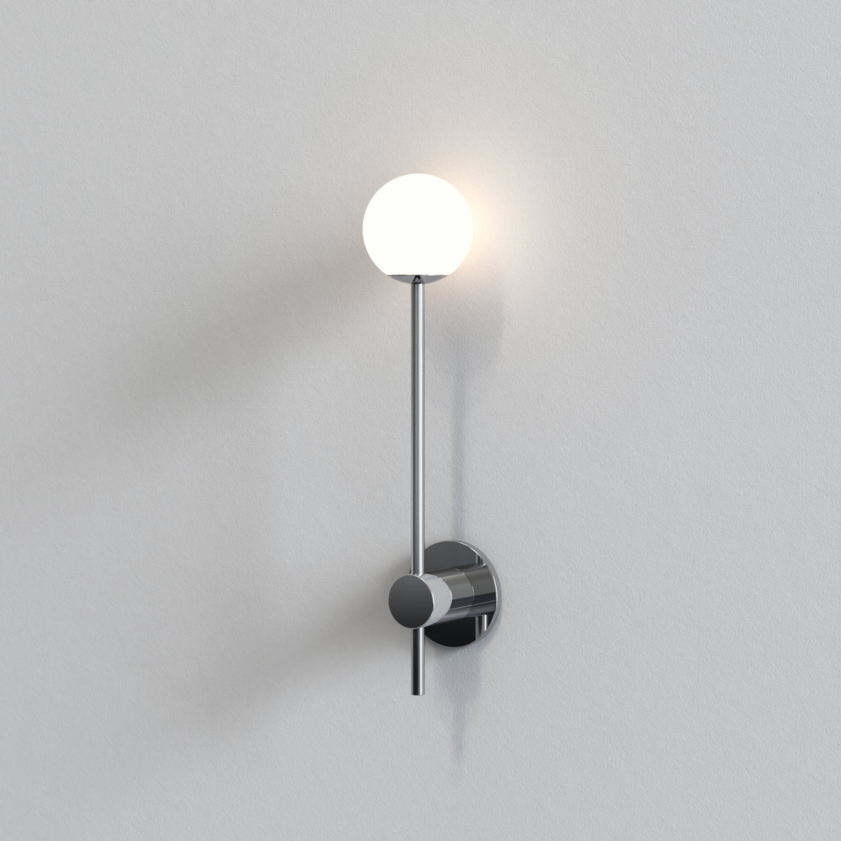 Astro Orb Single Polished Chrome Bathroom Wall Light