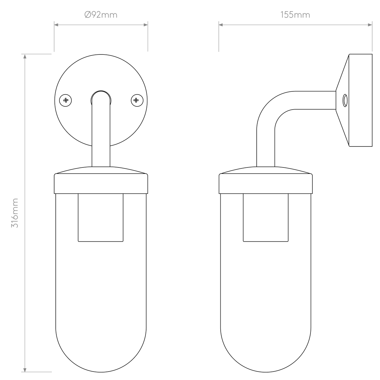 Astro Tressino Textured Black Outdoor Wall Light