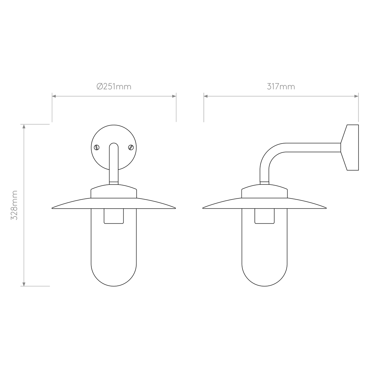 Astro Portree Wall Solid Brass Outdoor Wall Light