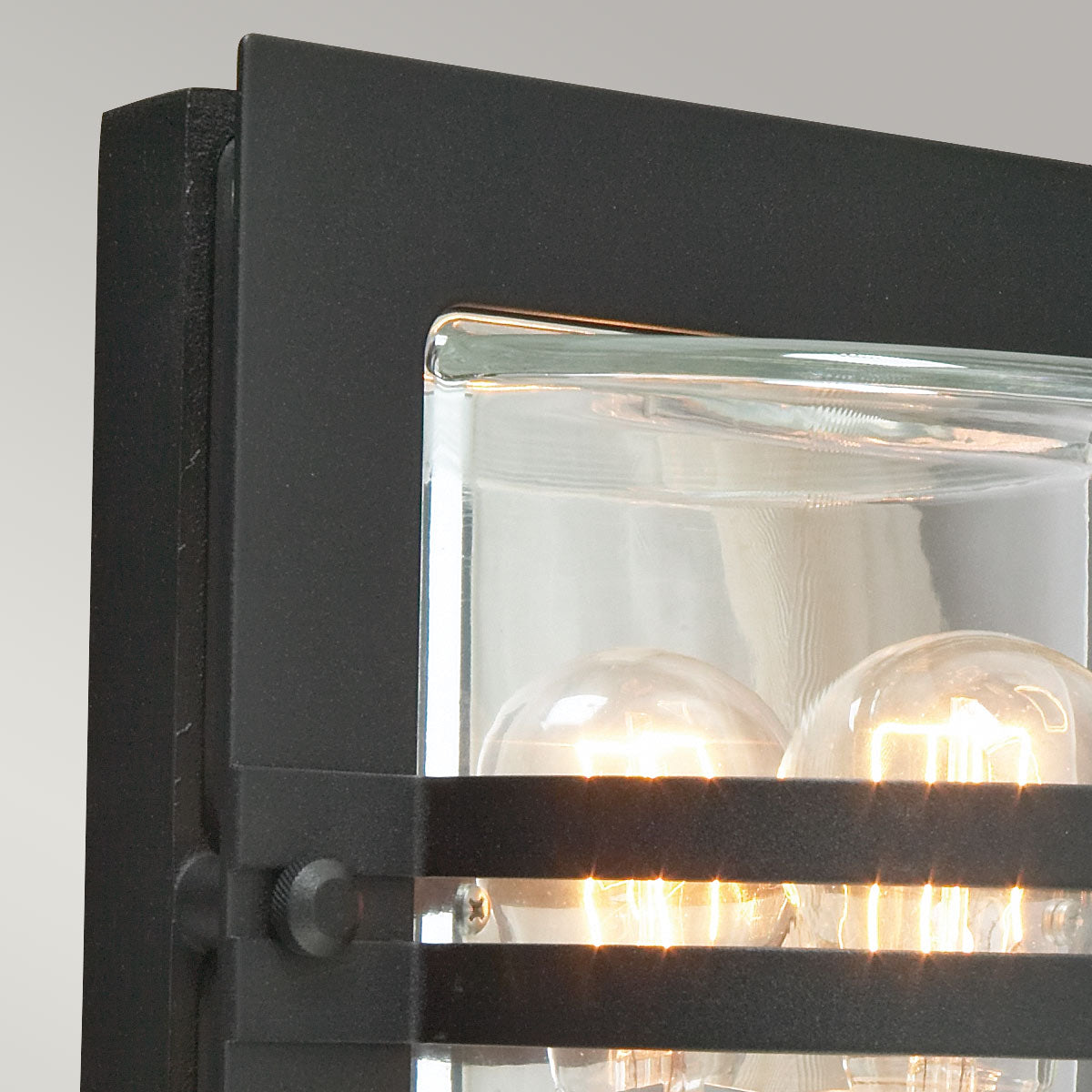 Norlys Bern 1 Light Wall Lantern - Black With Clear Glass