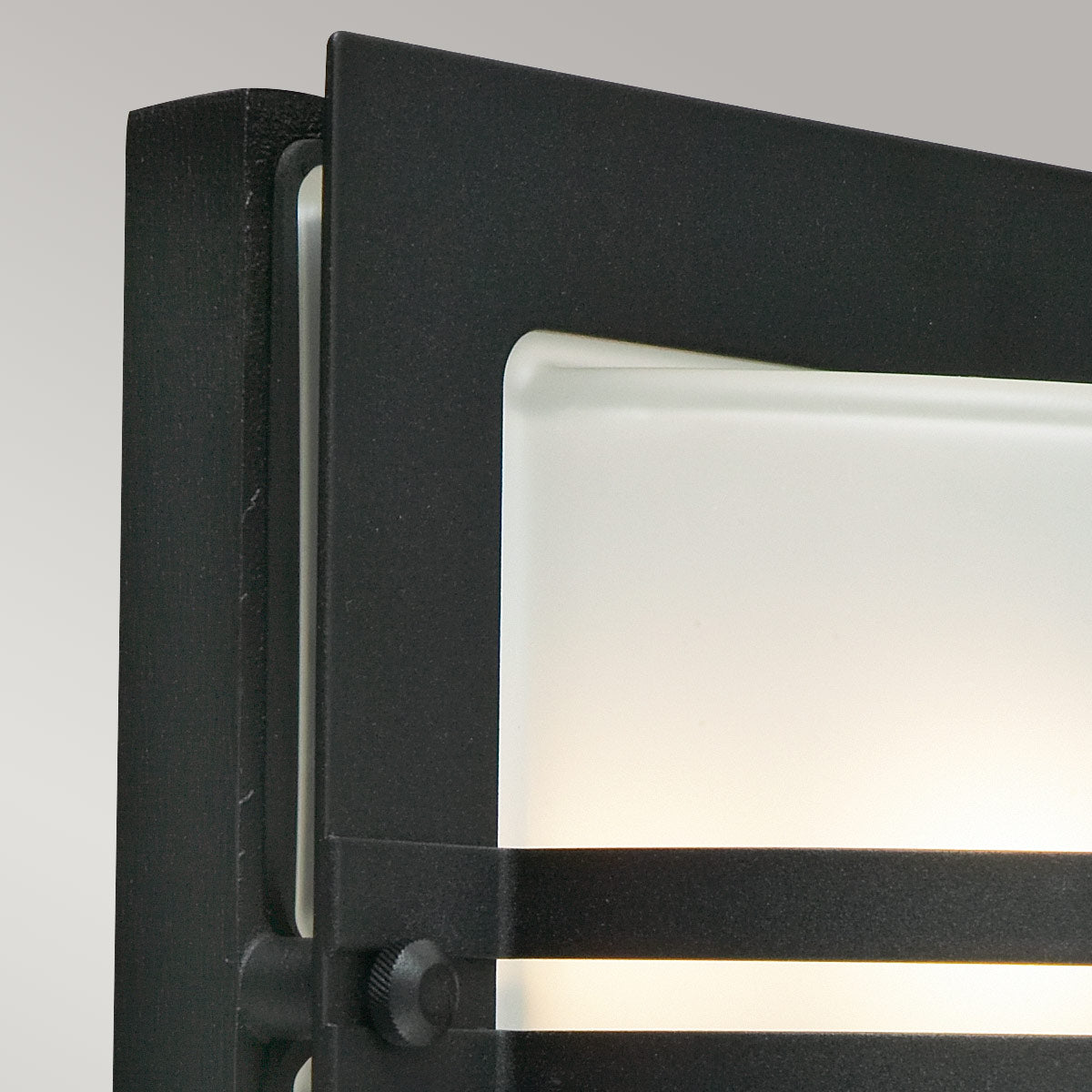 Norlys Bern 1 Light Wall Lantern - Black With Frosted Glass