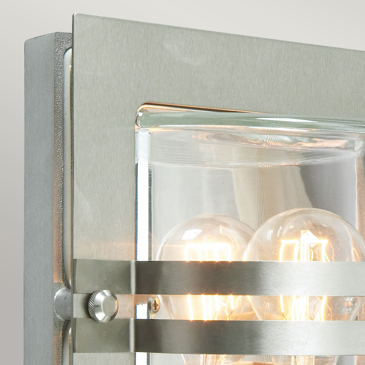 Norlys Bern 1 Light Wall Lantern - Stainless Steel With Clear Glass