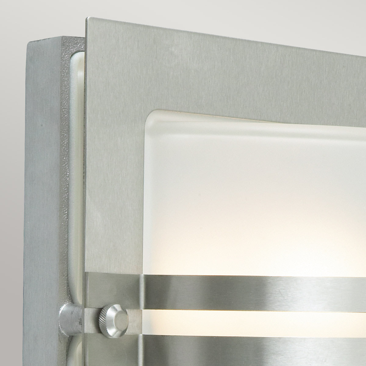 Norlys Bern 1 Light Wall Lantern - Stainless Steel With Frosted Glass