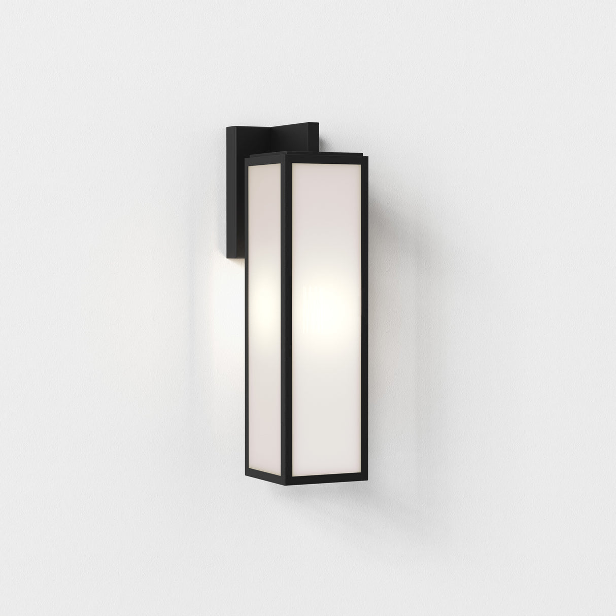 Astro Harvard Lantern Textured Black Outdoor Wall Light